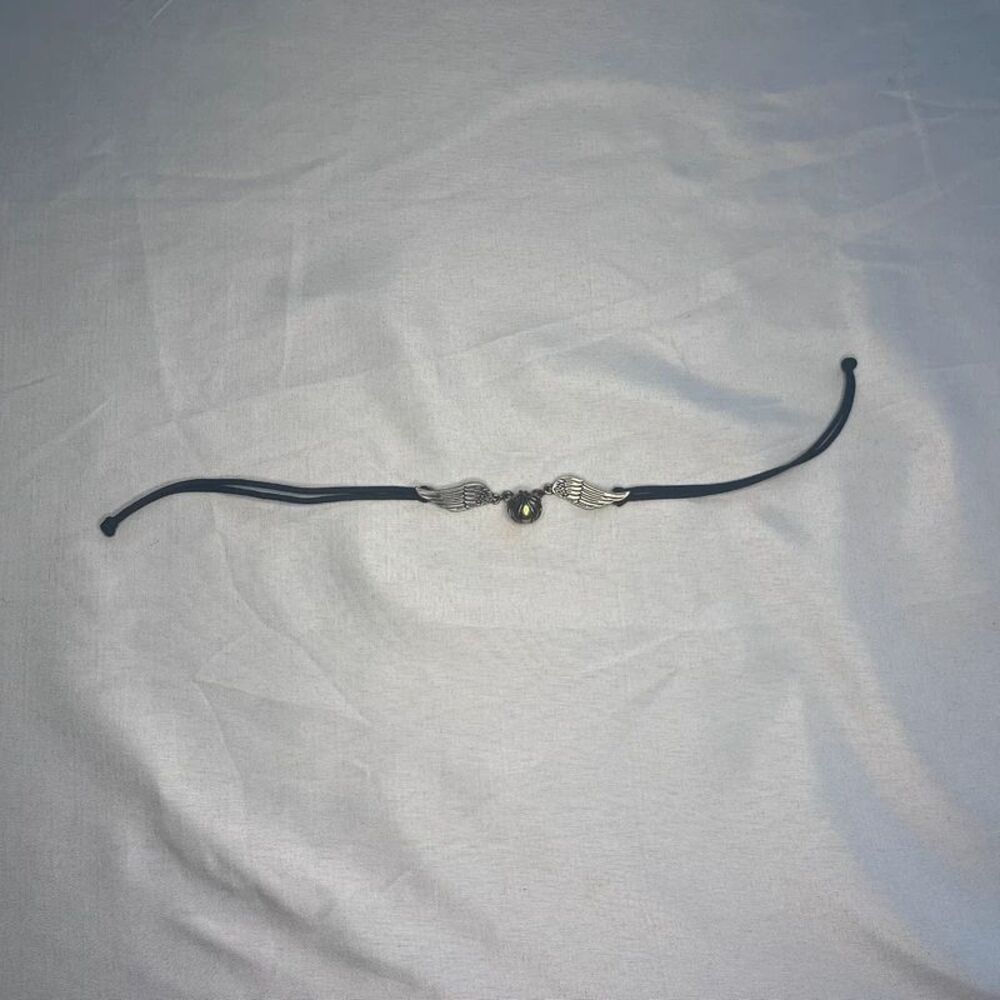 Harry Potter Golden Snitch Wing Charm Bracelet Black Cord